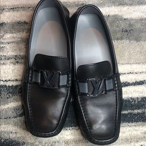 Men's Black Louis Vuitton leather  Loafers